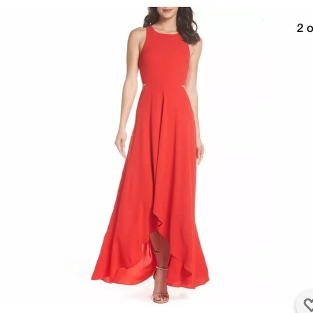 Ali & Jay bohemian rhapsody red cut out dress Maxi Formal Sleeveless Size Small